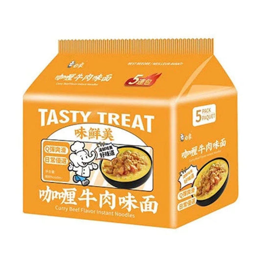 白象味鲜美咖喱牛肉方便面5连包